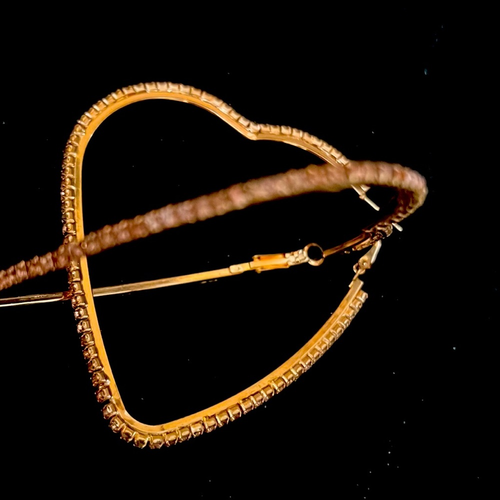 Copper Heart shaped Earrings